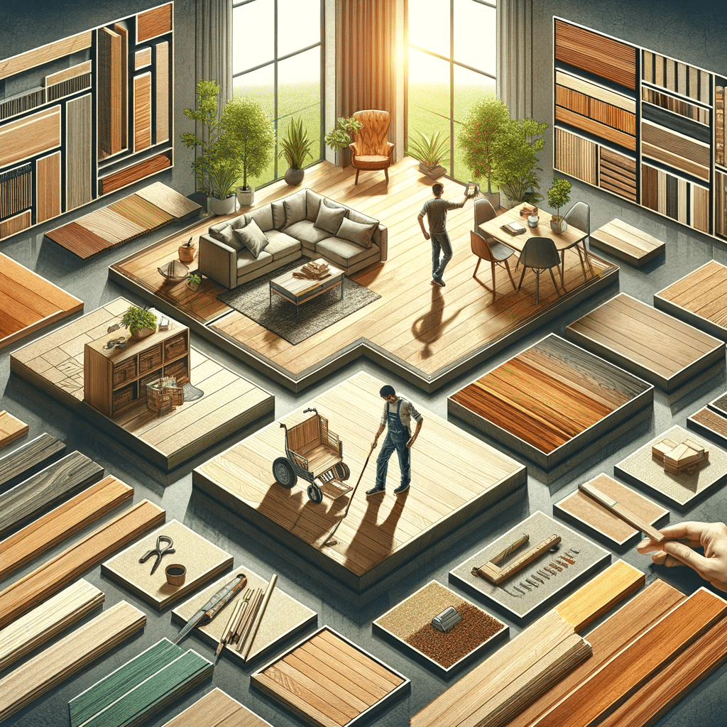 Imagen compuesta resaltando puntos clave sobre piso de madera | Ambience Floors