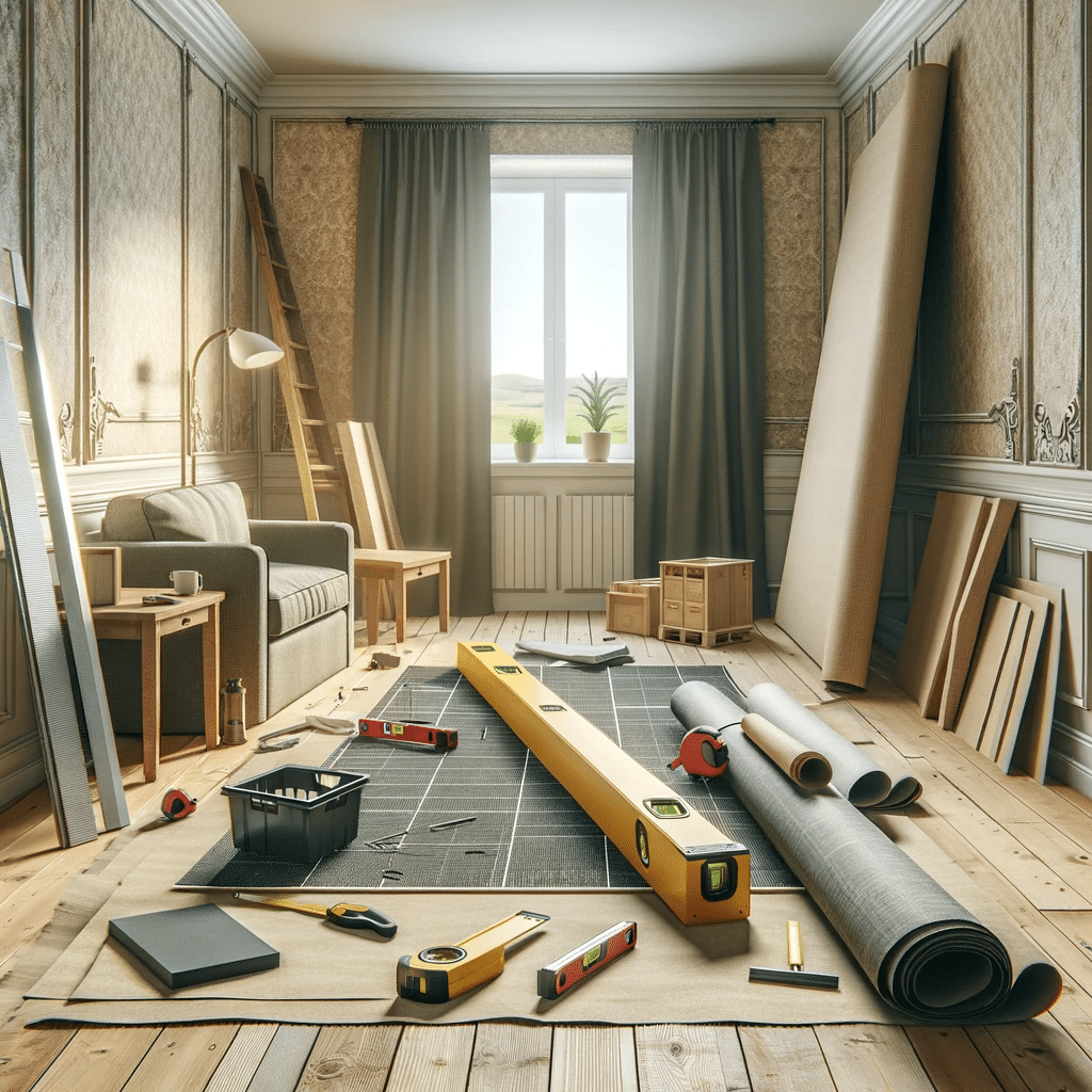 Habitación preparándose para la instalación de piso de madera | Ambience Floors