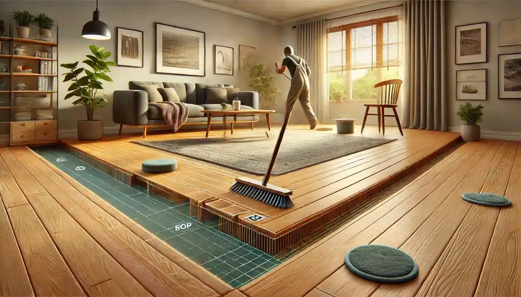 Cuidado de pisos de maderas con escoba, trapeador, alfombras y protección solar | Ambience Floors.