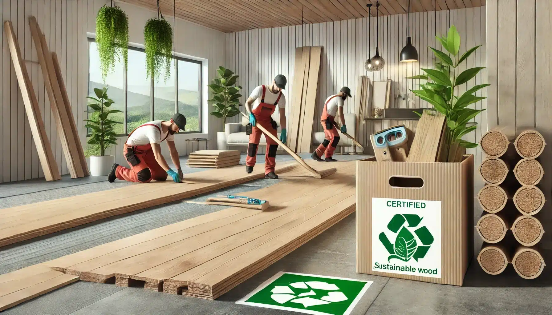 Instalación ecológica de suelos de maderas con técnicas sin adhesivos tóxicos y reciclaje. Pisos construcción piso diseños hogar material efecto invernadero calidad pilar eficiencia energética cerámica aire interior casa espacio ventilación propiedades | Ambience Floors