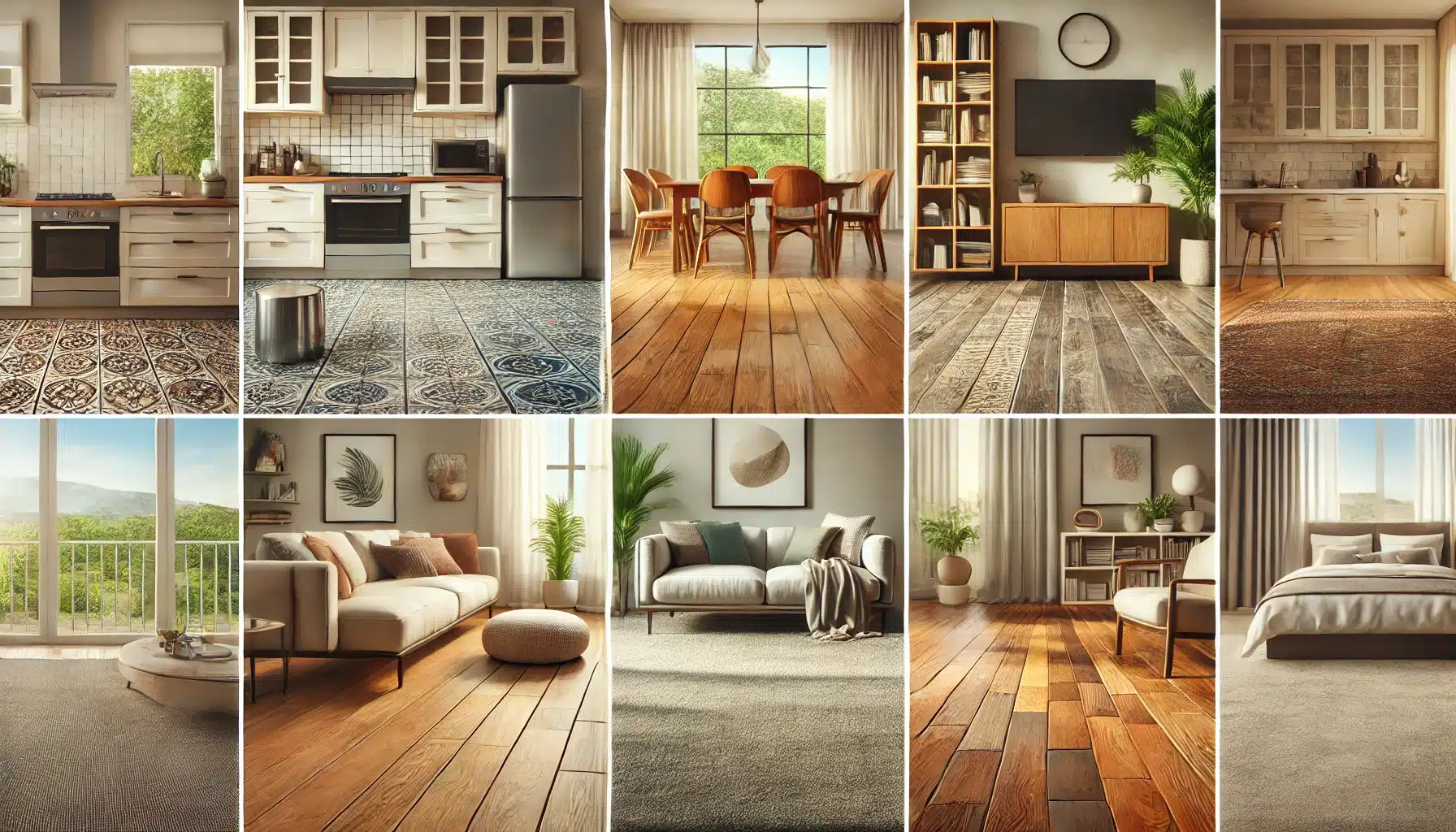 Interior armonioso con pisos de cerámica y madera | Ambience Floors