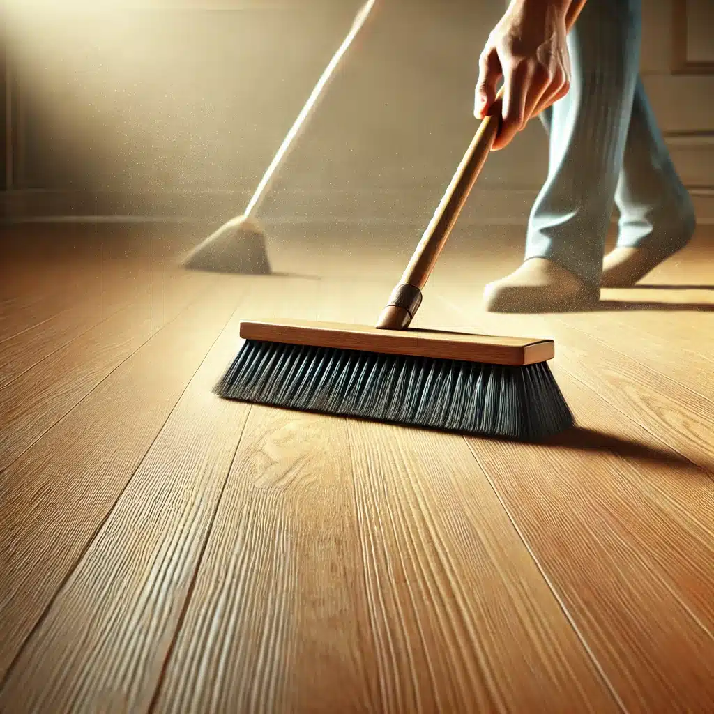 Barrido suave en piso de madera bien mantenido. Instalación con diseños en arquitectura | Ambience Floors