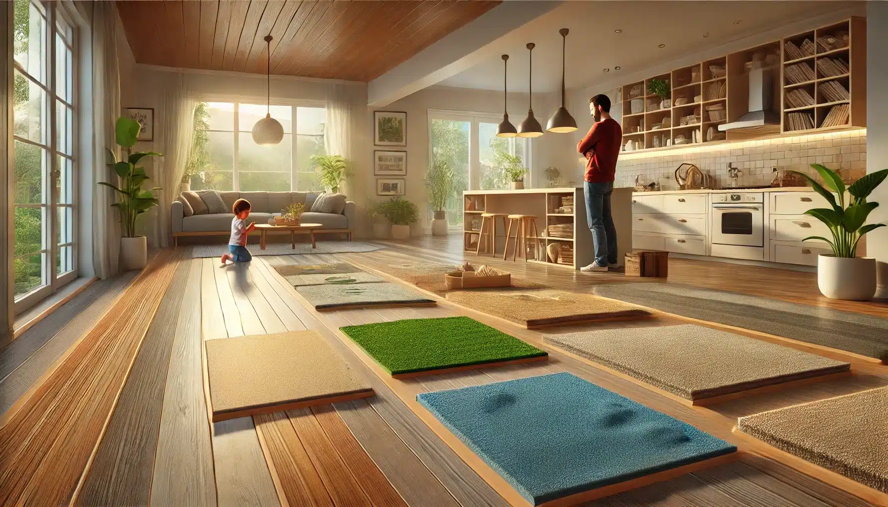 Interior con pisos sostenibles de madera y cerámica | Ambience Floors