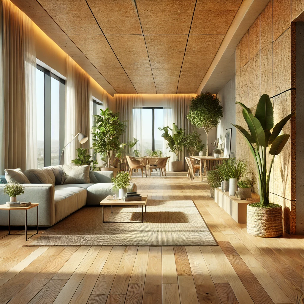 Sala moderna con piso y aislamiento natural cálido | Ambience Floors